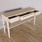 Дизайнерская Консоль с полкой и ящиком Primo Светлый дуб варинант исполнения - 6 | Loft Concept в Челябинске