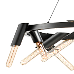 Люстра круглая с трубчатыми лампочками Vanguard Circle варинант исполнения - 2 | Loft Concept в Челябинске