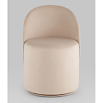 Пуф Loreen со спинкой вращающийся велюр молочный варинант исполнения - 4 | Loft Concept в Челябинске