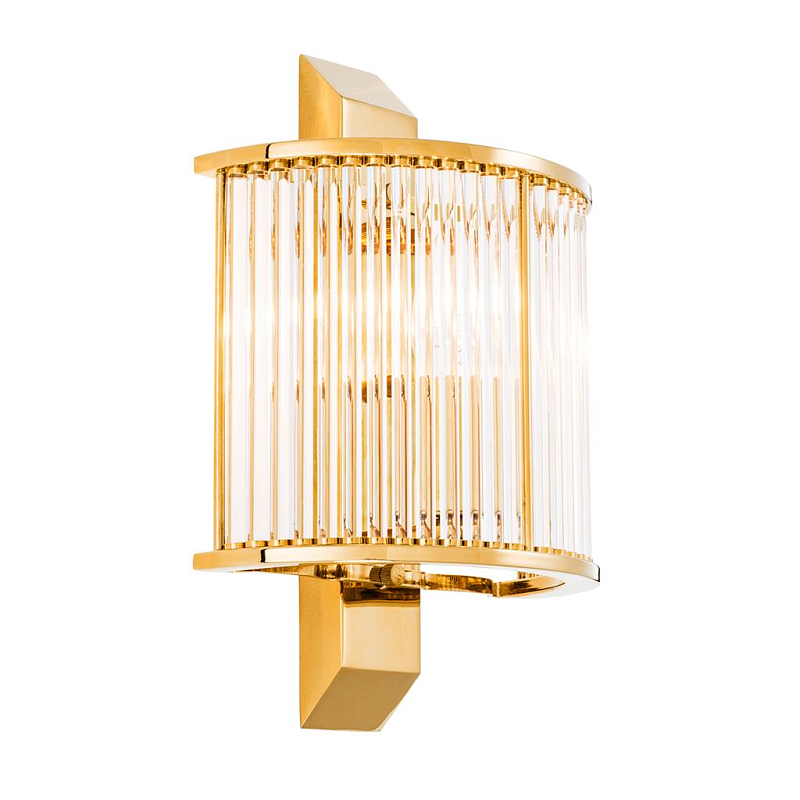 Бра Wall Lamp Oakley Gold Глянцевое золото Прозрачное Стекло Бра Wall Lamp Oakley Gold Глянцевое золото Прозрачное Стекло в Челябинске | Loft Concept