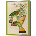 Постер на холсте с изображением птиц Blooming Birds Poster варинант исполнения - 3 | Loft Concept в Челябинске