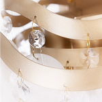 Бра с белыми перламутровыми подвесками и золотистыми волнистыми элементами SHELL варинант исполнения - 3 | Loft Concept в Челябинске