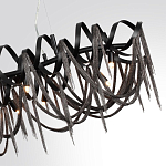 Люстра подвесная линейная с переплетенными металлическими лентами и цепочками Atlantis Chain варинант исполнения - 3 | Loft Concept в Челябинске