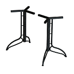 Обеденный стол с прямоугольной столешницей из стекла на черных металлических ножках White Marble варинант исполнения - 5 | Loft Concept в Челябинске