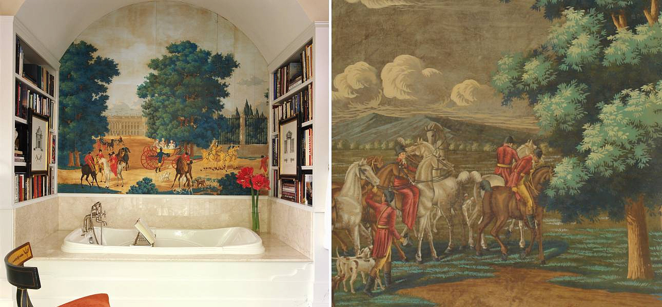 Обои ручная роспись La Chasse de Compiègne Jacquemart on antique Обои ручная роспись La Chasse de Compiègne Jacquemart on antique - Loft-Concept в Челябинске