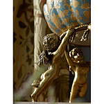 Чаша с орнаментом на бронзовых ножках в виде ангелов Eden Garden варинант исполнения - 6 | Loft Concept в Челябинске