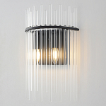 Бра со стеклянными прозрачными трубками и черным металлическим каркасом Nembus варинант исполнения - 2 | Loft Concept в Челябинске