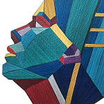 Арт объект на стену из нитей Девушка и Солнце wall panel Girl and Sun варинант исполнения - 1 | Loft Concept в Челябинске