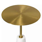 Кофейный столик с круглой столешницей на белом мраморном основании Original Foundation варинант исполнения - 4 | Loft Concept в Челябинске