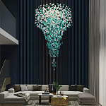 Люстра зеленая каскадная Green Light CascadeDroplet Chandelier варинант исполнения - 2 | Loft Concept в Челябинске