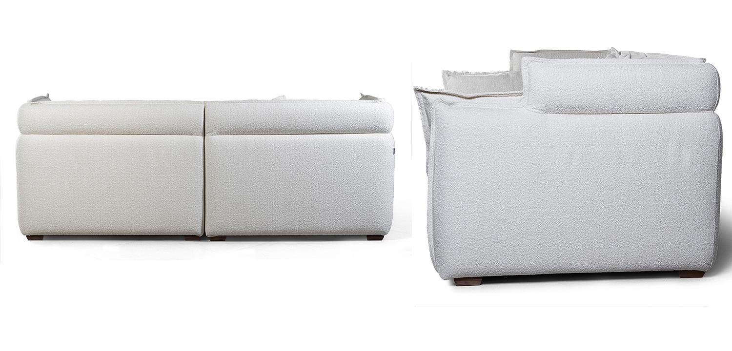Диван с обивкой из ткани букле Salman Boucle White Sofa Белый Диван с обивкой из ткани букле Salman Boucle White Sofa Белый - Loft-Concept в Челябинске