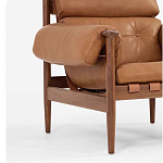 Кресло с деревянным каркасом и обивкой из натуральной кожи Medieval Furniture варинант исполнения - 6 | Loft Concept в Челябинске