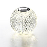 Настольная лампа с прозрачным шарообразным плафоном на цилиндрической подставке Crystal Globule варинант исполнения - 8 | Loft Concept в Челябинске