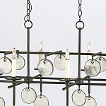 Люстра подвесная с 8-ю лампами и стеклянными круглыми подвесками Currey & Company варинант исполнения - 6 | Loft Concept в Челябинске