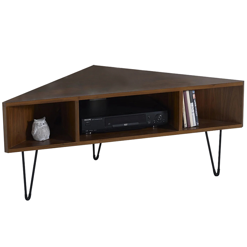 Угловая ТВ-тумба  Ford Corner TV Stand Коричневый Черный в Челябинске | Loft Concept 