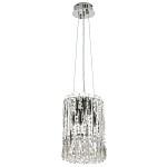 Подвесной светильник с металлическими и хрустальными подвесками Bonnay Crystal Chrome Hanging Lamp варинант исполнения - 2 | Loft Concept в Челябинске