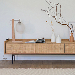 ТВ-тумба с плетеным декором Buckley Wicker TV Stand варинант исполнения - 7 | Loft Concept в Челябинске