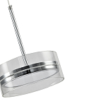 Подвесной светильник с прозрачным плафоном цилиндрической формы из акрила и стекла с пультом для регулировки света Glass Lamp Chromium варинант исполнения - 1 | Loft Concept в Челябинске