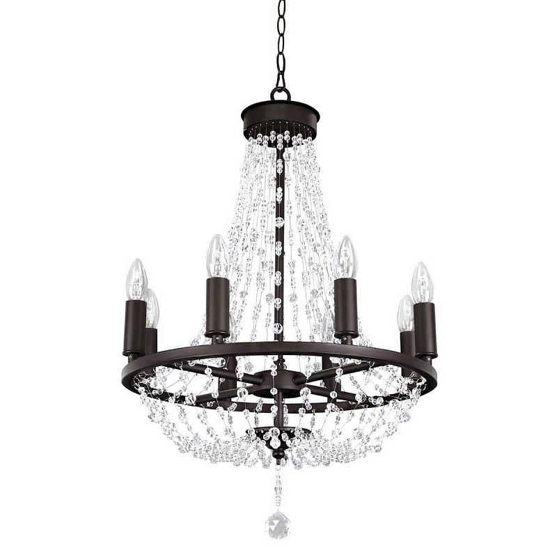 Люстра Brutal Crystal Chandelier 8 Черный Прозрачный Люстра Brutal Crystal Chandelier 8 Черный Прозрачный в Челябинске | Loft Concept