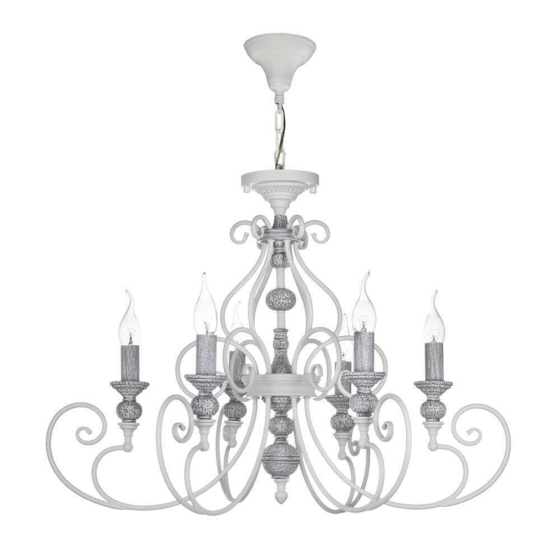 Люстра Mocenigo Chandelier White Белый Серый Люстра Mocenigo Chandelier White Белый Серый в Челябинске | Loft Concept