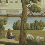 Обои ручная роспись Monuments of Paris Roberts on Sepia scenic paper варинант исполнения - 1 | Loft Concept в Челябинске