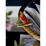 Чаша из прозрачного стекла с бронзовым рельефным ободком Eden Garden варинант исполнения - 5 | Loft Concept в Челябинске