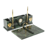 Настольный письменный набор из змеевика с подставкой под календарь Successful Leader варинант исполнения - 2 | Loft Concept в Челябинске