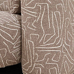 Дизайнерский двухместный диван с мягкими спинкой и подлокотниками светло-коричневый с принтом Madelaine Sofa Cocoa варинант исполнения - 5 | Loft Concept в Челябинске