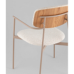 Стул Doe с подклокотниками молочный варинант исполнения - 3 | Loft Concept в Челябинске