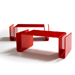 Дизайнерский кофейный стол Poltronova T01 Red Coffee Table варинант исполнения - 2 | Loft Concept в Челябинске