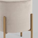 Бежевый пуф на золотистых ножках SANJAY варинант исполнения - 3 | Loft Concept в Челябинске