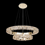 Люстра из 2-х колец с мозаичным хрустальным оформлением Sparks of Crystal варинант исполнения - 1 | Loft Concept в Челябинске