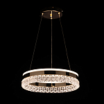 Люстра в виде кольца золотого цвета с прозрачными вставками Radiant Rail варинант исполнения - 3 | Loft Concept в Челябинске