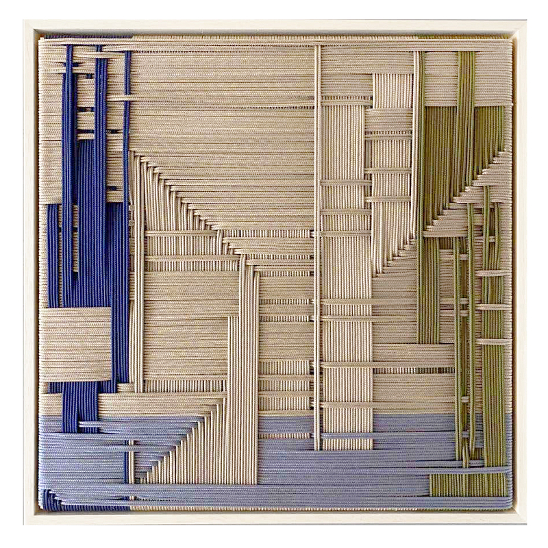 Аксессуар Геометрическая абстракция Figurative Beige Wall Hangings Синий Бежевый в Челябинске | Loft Concept 