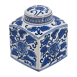 Ваза с крышкой в китайском стиле Oriental Blue & White Ornament Vases варинант исполнения - 1 | Loft Concept в Челябинске