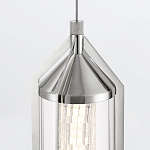 Подвесной светильник хромированного цвета с прозрачным цилиндрическим стеклянным плафоном Eurofase варинант исполнения - 5 | Loft Concept в Челябинске