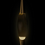 Подвесной светильник с хрустальным плафоном и бронзовым основанием Renee Glass Drops  варинант исполнения - 5 | Loft Concept в Челябинске