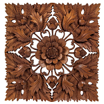 Панно из дерева квадратное Flower Panel With Trees варинант исполнения - 1 | Loft Concept в Челябинске