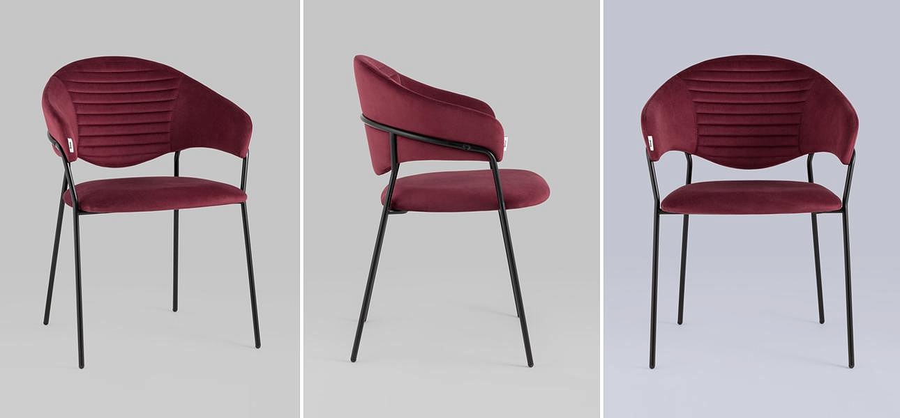 Стул Alexis Chair Малиновый Велюр Стул Alexis Chair Малиновый Велюр - Loft-Concept в Челябинске