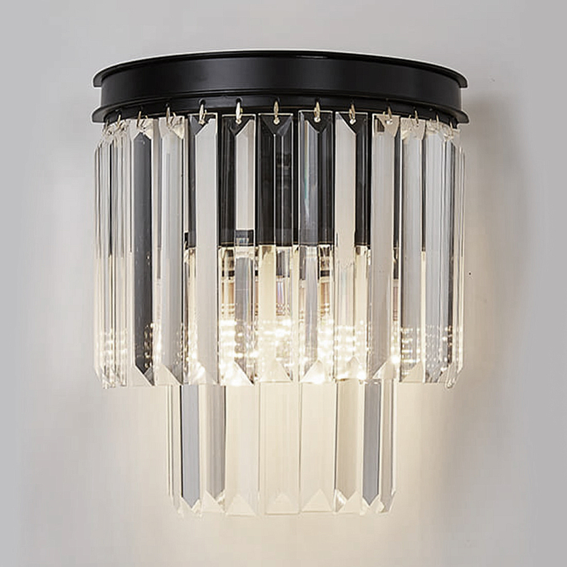 Бра  Odeon Clear Glass II Черный Хром Прозрачное Стекло в Челябинске | Loft Concept 