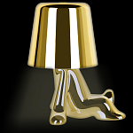 Настольная лампа фигурная золотого цвета с гладким абажуром Высота 17 см Sophia варинант исполнения - 5 | Loft Concept в Челябинске