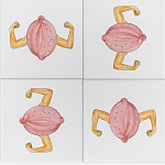 Плитка дизайнерская с узором Лимон варинант исполнения - 1 | Loft Concept в Челябинске