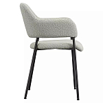 Стул мягкий с подлокотниками Chair Gray Upholstery Boucle варинант исполнения - 2 | Loft Concept в Челябинске