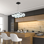 Люстра подвесная с 9-ю плафонами в форме шара Yarvi варинант исполнения - 2 | Loft Concept в Челябинске