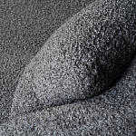 Кушетка серая с обивкой букле Thalia Grey Boucle Sofa варинант исполнения - 2 | Loft Concept в Челябинске