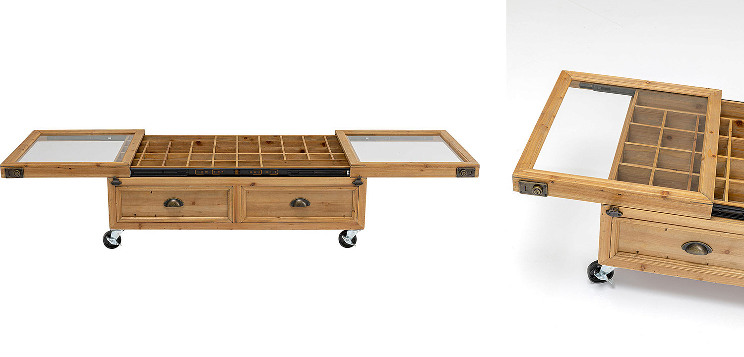 Кофейный стол Wooden Storage Space Кофейный стол Wooden Storage Space - Loft-Concept в Челябинске
