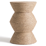 Приставной стол с отделкой из джута Juti D30 см варинант исполнения - 2 | Loft Concept в Челябинске