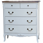 Высокий деревянный комод в стиле прованс Montmartre Provence Chest of Drawers варинант исполнения - 1 | Loft Concept в Челябинске