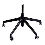 Стул с мягкой бежевой обивкой из велюра и подъемно-поворотным механизмом на черных колесиках Harper Beige варинант исполнения - 4 | Loft Concept в Челябинске