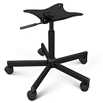 Стул с мягкой черной обивкой из велюра и подъемно-поворотным механизмом на колесиках Harper Black варинант исполнения - 4 | Loft Concept в Челябинске